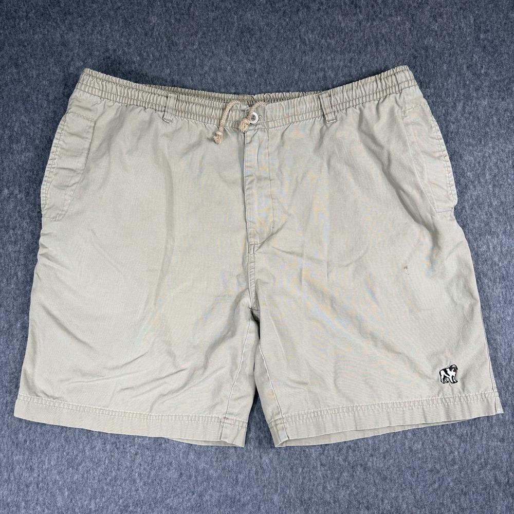 Big Dogs Shorts Men's L Vintage Beige‎ Cotton Size 40 Y2K Stain
